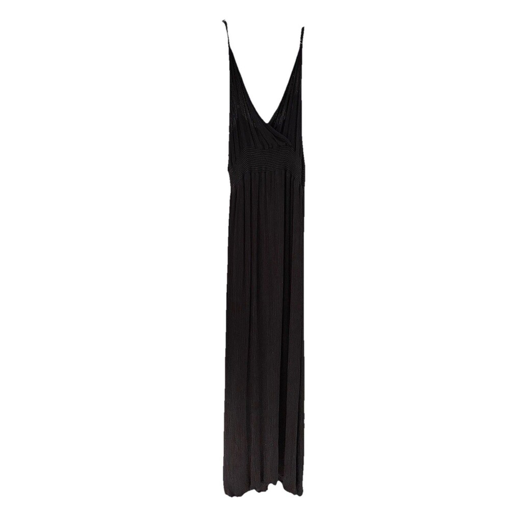 West Kei Womens Dress Large Black Spagetti Straps Sleeveless Maxi Summer